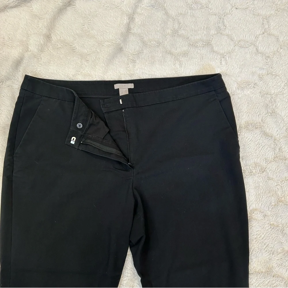 H&M - Black Slim Ankle Capri Formal Dress Pants 18 - Picture 4 of 12